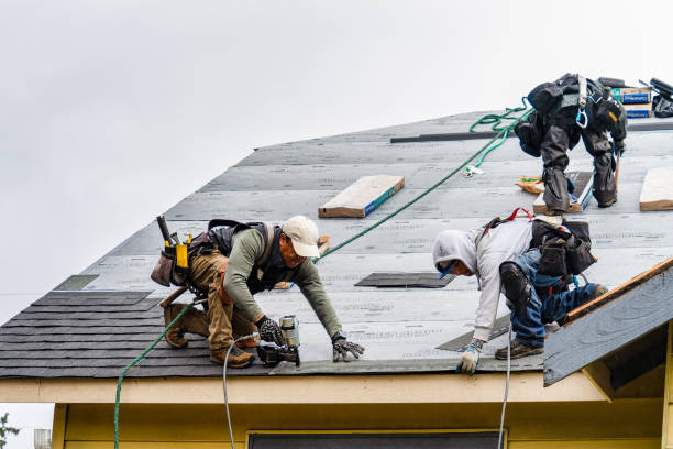 Professional Roofing technician working in Wyocena, WI